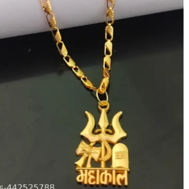 Mhakaal pendant of Lord Mhadev gold plated trending