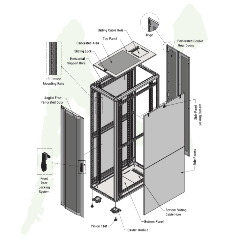 Gabinete de piso para servidores Spark Series