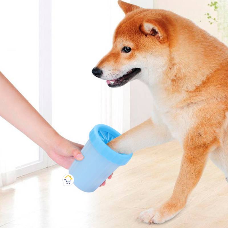 Limpiador de patas mascotas azul grande