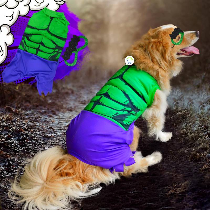 Disfraz de Hulk perros