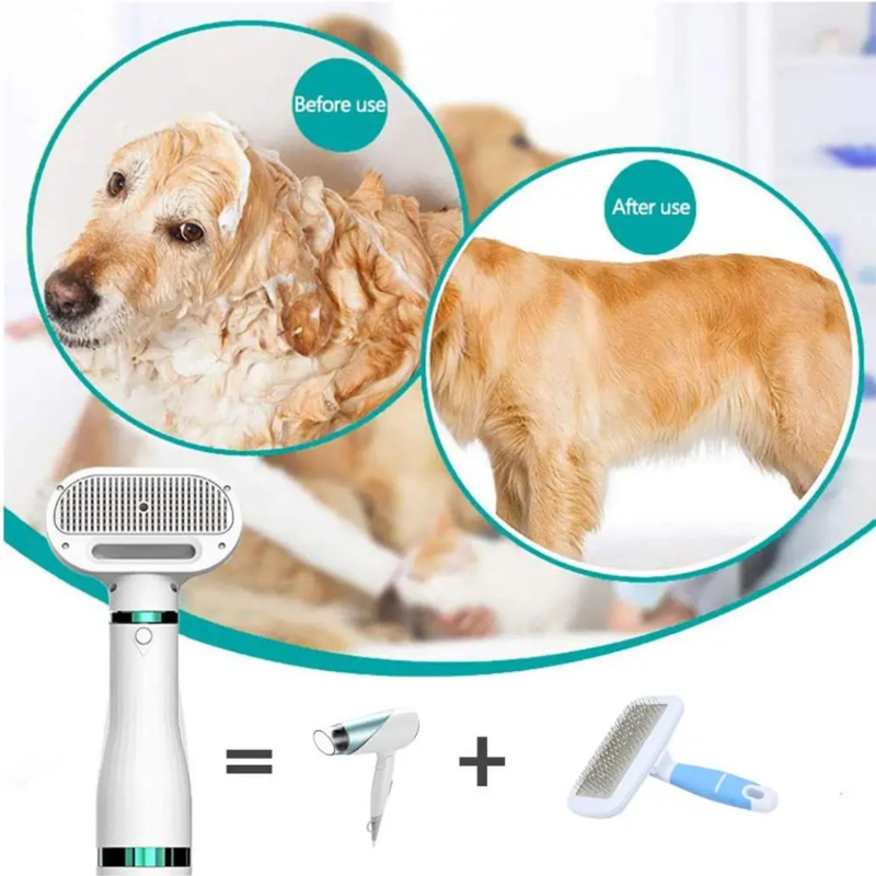 Cepillo secador eléctrico mascotas