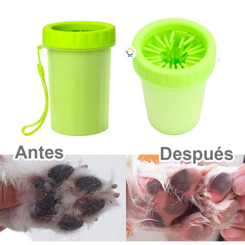 Limpiador de patas mascotas verde grande