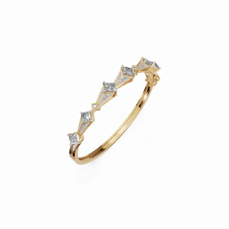 Rhythmic Angular Diamond Bracelet