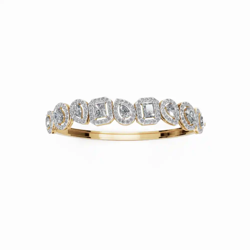 Halo Embellished Diamond Bracelet