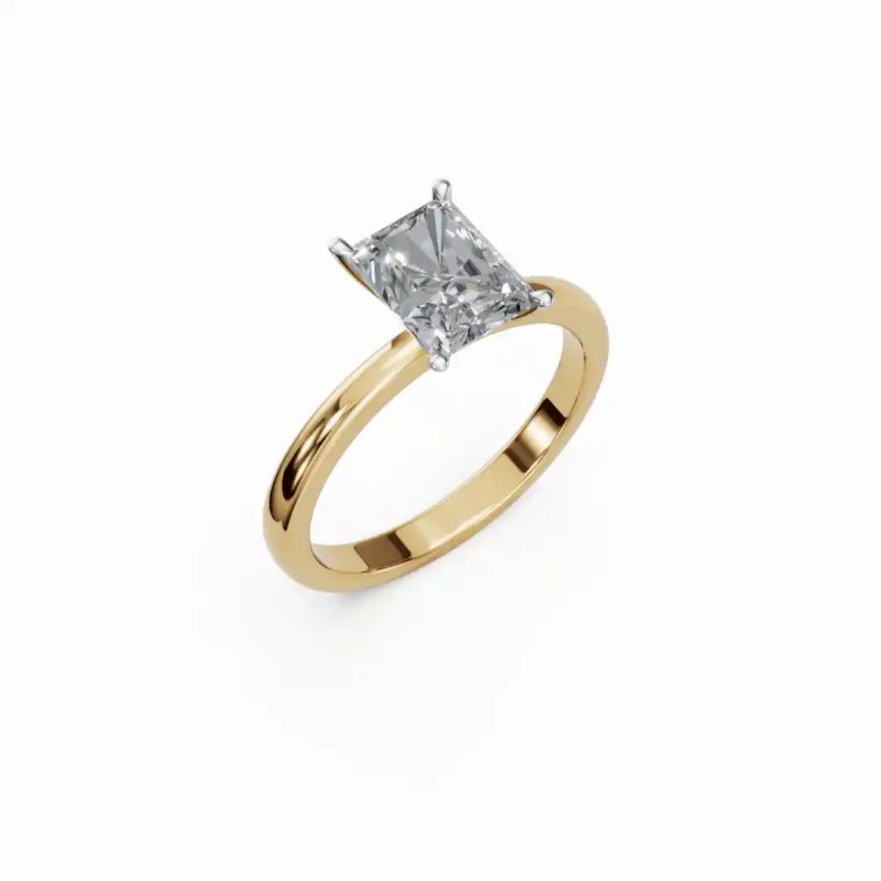 Radiant Solitaire Elegance Ring