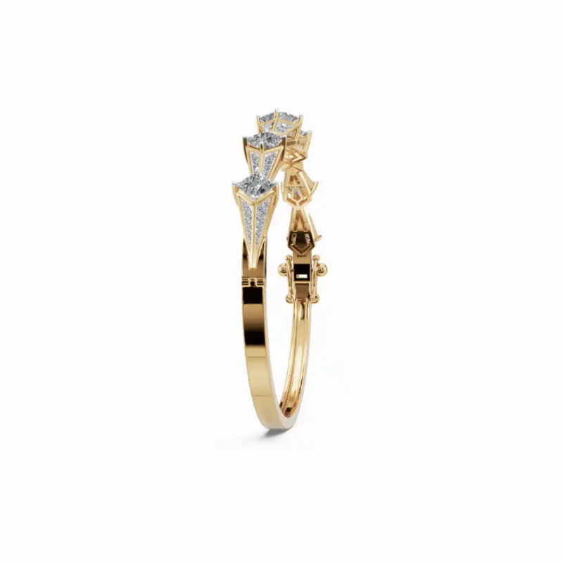 Rhythmic Angular Diamond Bracelet