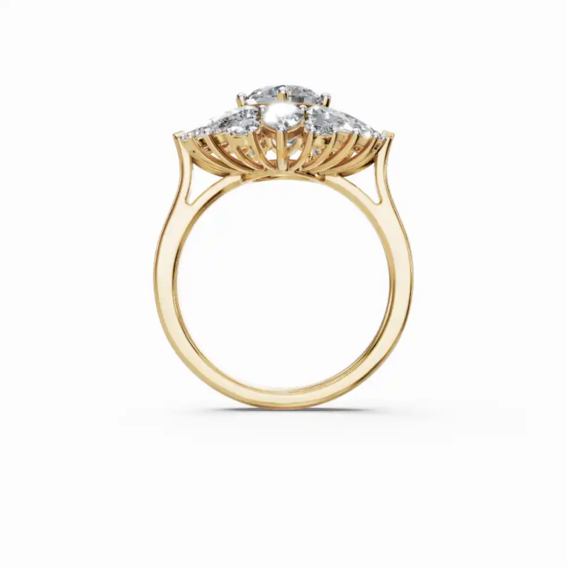Crowned Petals of Radiance Designer Diamond Ring