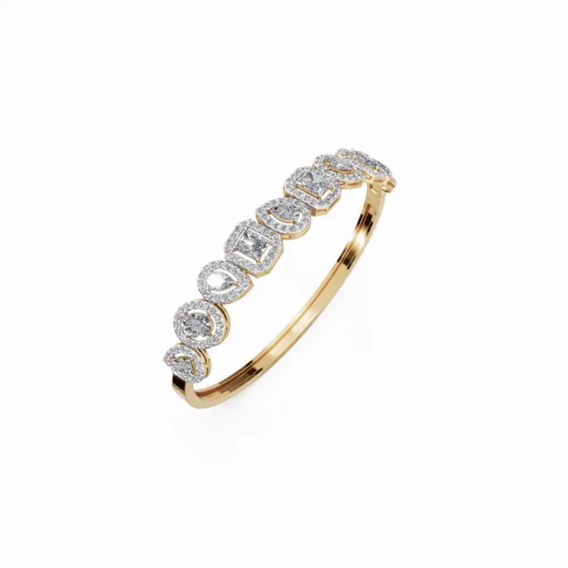 Halo Embellished Diamond Bracelet