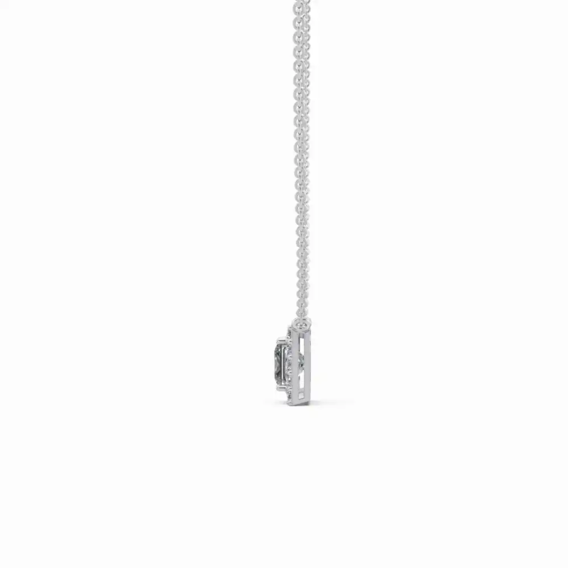 square Solitaire Diamond Pendent