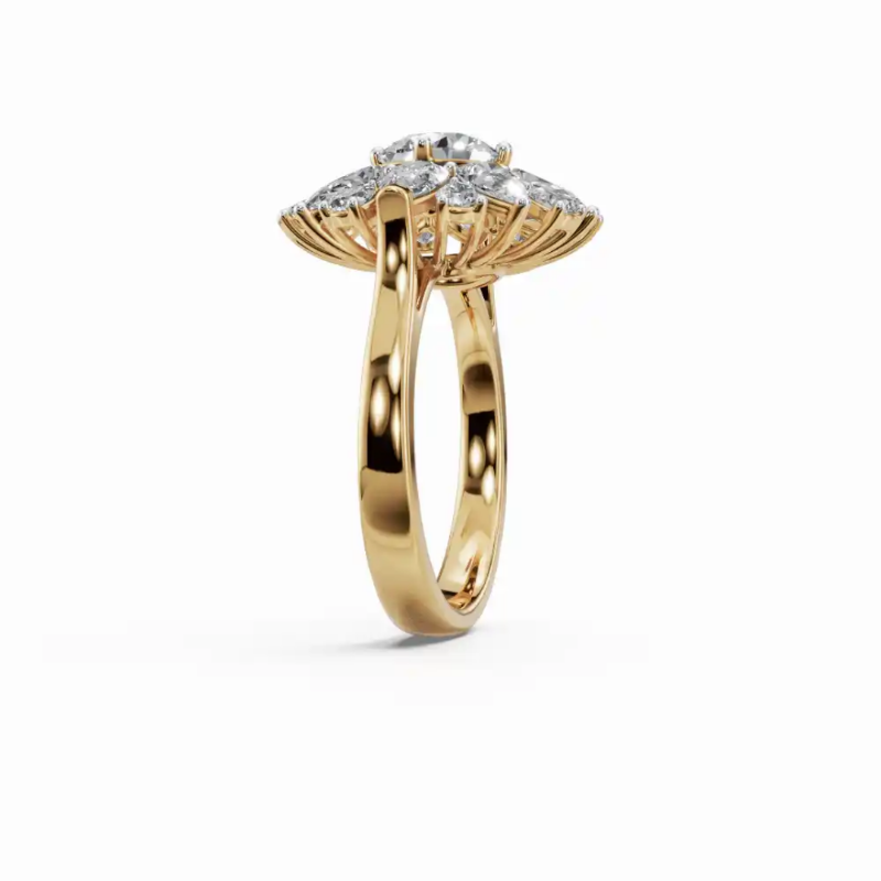 Crowned Petals of Radiance Designer Diamond Ring