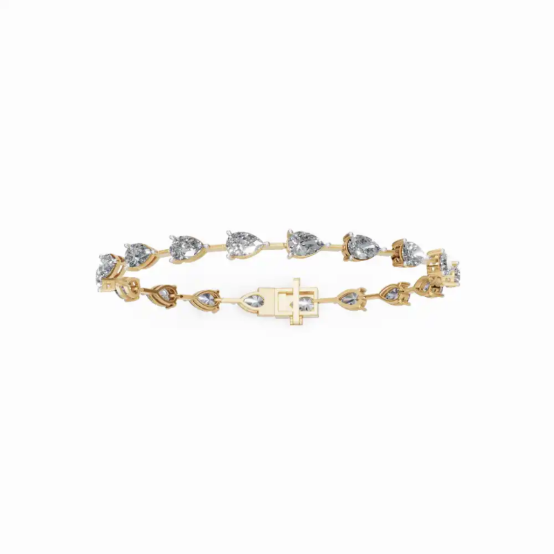 Lustrous Pear Diamond Bracelet