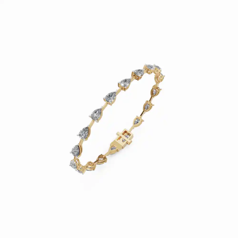 Lustrous Pear Diamond Bracelet