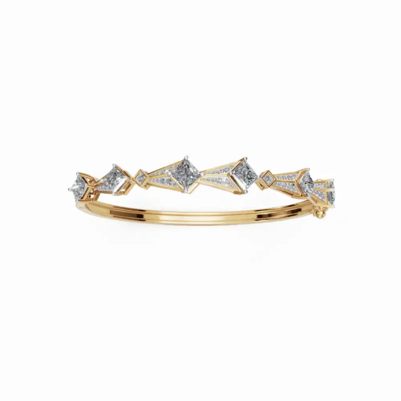 Rhythmic Angular Diamond Bracelet