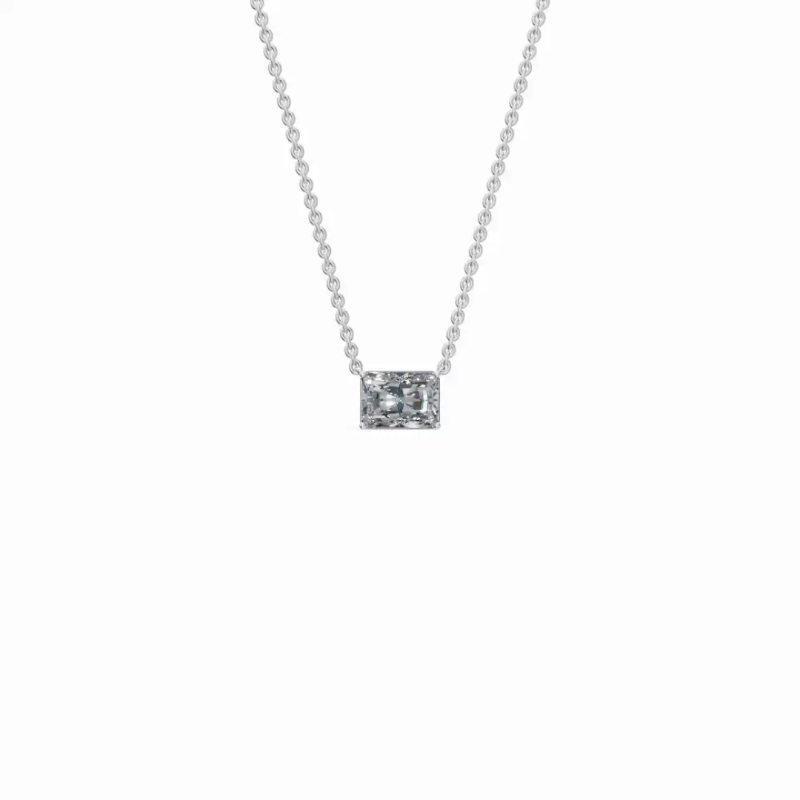Radiant Solitaire Diamond Pendant