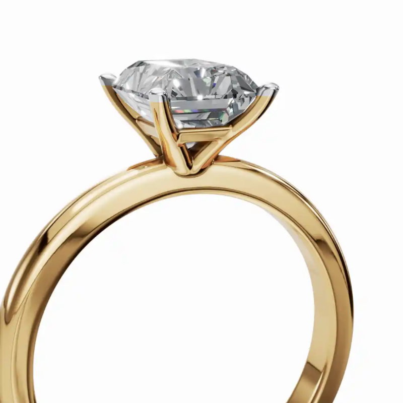 Radiant Solitaire Elegance Ring