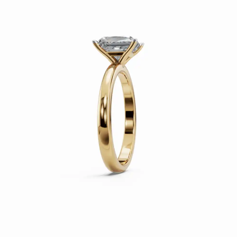 Radiant Solitaire Elegance Ring