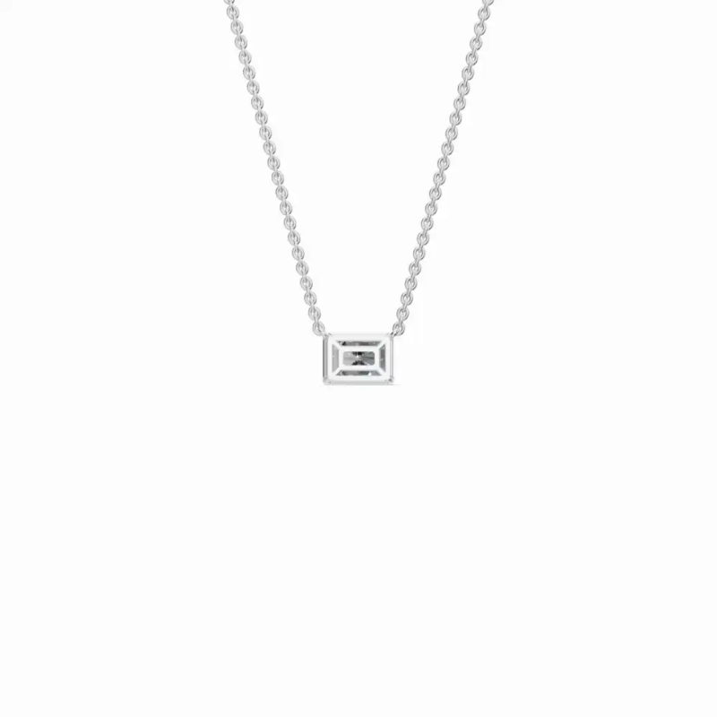 Radiant Solitaire Diamond Pendant