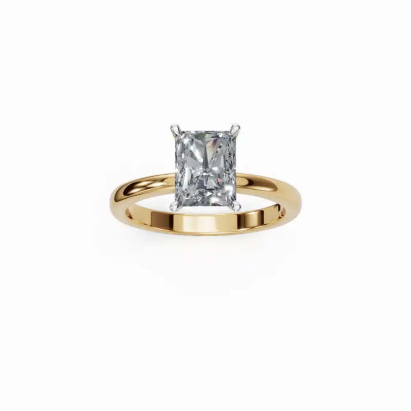 Radiant Solitaire Elegance Ring