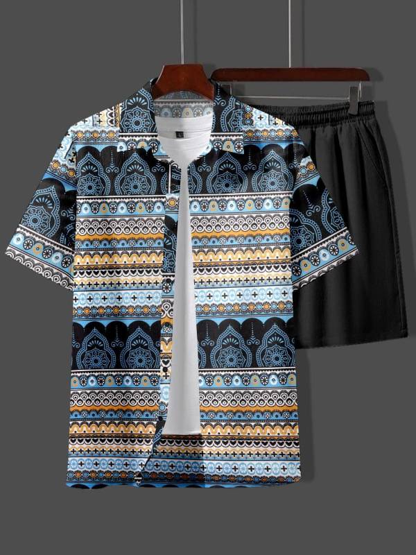 Special Summer Men's Digital Printed Beach & Night Wear Combo