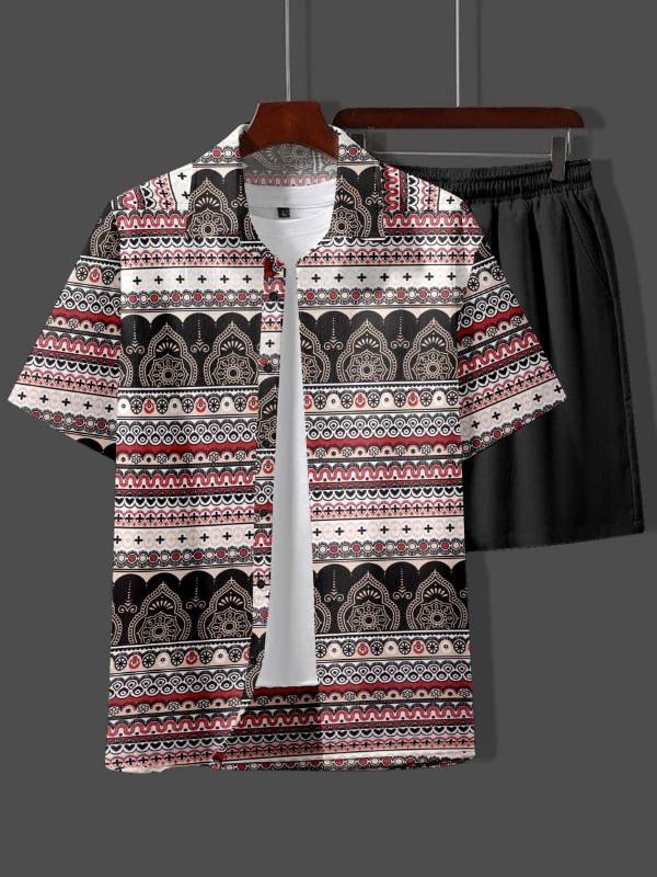 Special Summer Men's Digital Printed Beach & Night Wear Combo