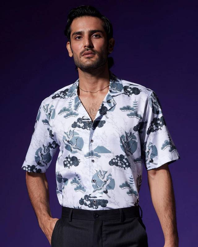 Premium Men's Cotton Printed Stylish Shirt
