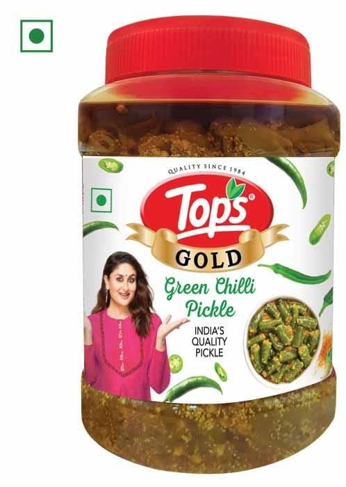Tops Gold Green Chilli Pickle 200g