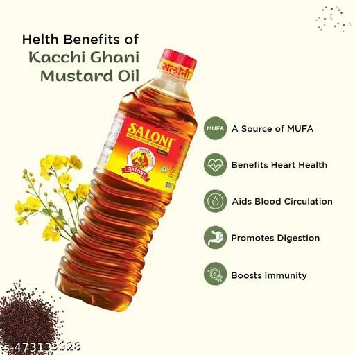 Saloni Kachchi Ghani Mustard Oil 500ml