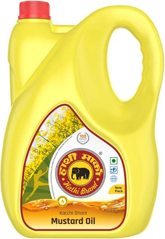Hathi Marka Kachchi Ghani Mustard Oil 5L
