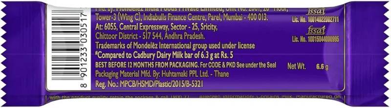 Cadbury Dairy Milk 6.6g