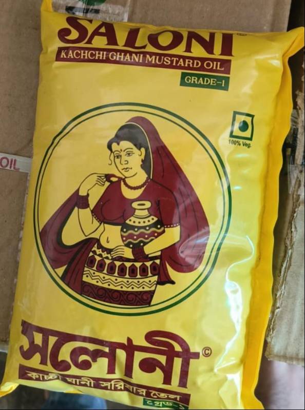 Salaoni Kachchi Ghani Mustard Oil Pouch 1L