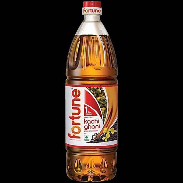 Fortune Kachi Ghani Mustad Oil Bottle 1 L