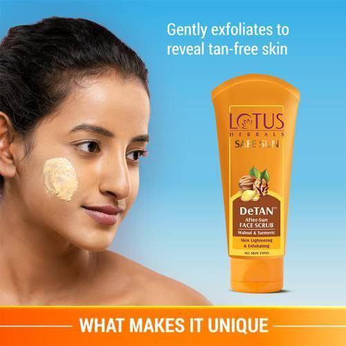 Lotus Detan After Sun Face Scrub Walnut & Turmeric 100g