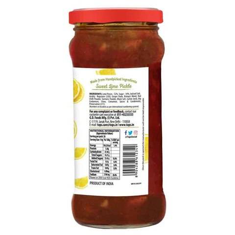 Tops Sweet Lime Pickle 400g