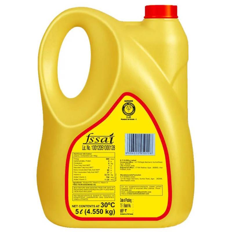 Hathi Marka Kachchi Ghani Mustard Oil 5L