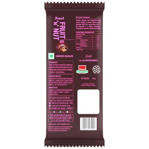 Amul Friot & Nuts Chocolate 40g