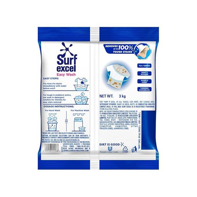 Surf Excel Easy Wash Detergent Powder 3kg