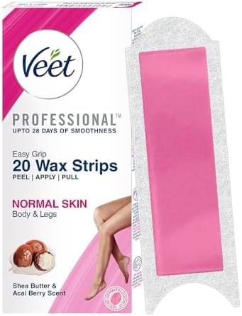 Veet Normal Skin Ready To Use Full Body Wax Strip Sensitive Skin Almond Oil 20N