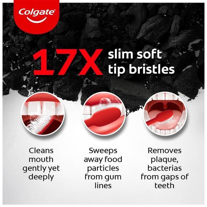 Colgate Slim Soft Charcoal Toothbrash B2G2F