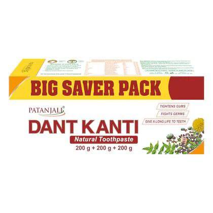 Patanjali Dant Kanti Natural Toothpaste 200G+200G+200G