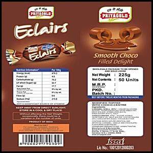 Priyagold Eclairs Candy 225G