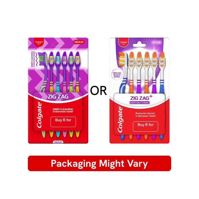 Colgate Zig Zag Anti- Bacterial Tooth Brush 6N