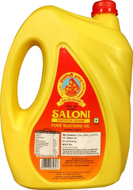 Salaoni Kachchi Ghani Mustard Oil 5L