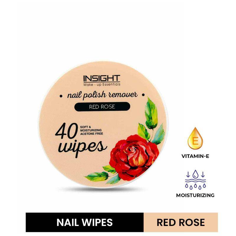 insight Nail Polish Remover Red Rose 40Wipes