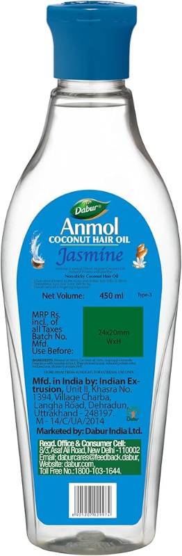 Dabur Anmol Jasmine Hair Oil 300ml