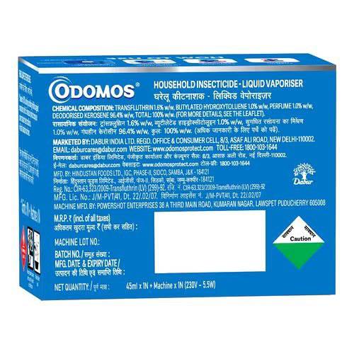 Dabur Odomos Liquid Vaporiser Machine+Refill Combo