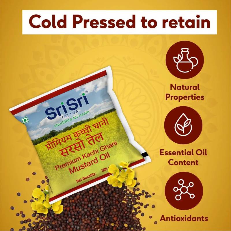 Sri Sri Pouch Mustard Oil 1L