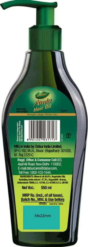 Dabur Amla Hair Oil 550ml
