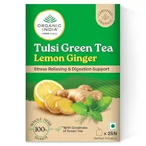 Organic Tulsi Green Tea Lemon Ginger 25N