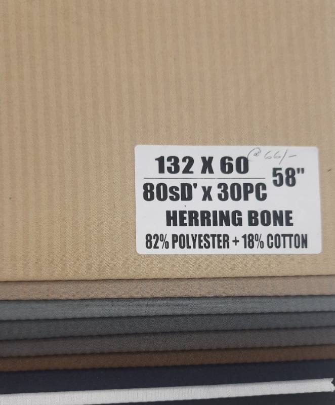 FB28- Poly Cotton, Herring Bone