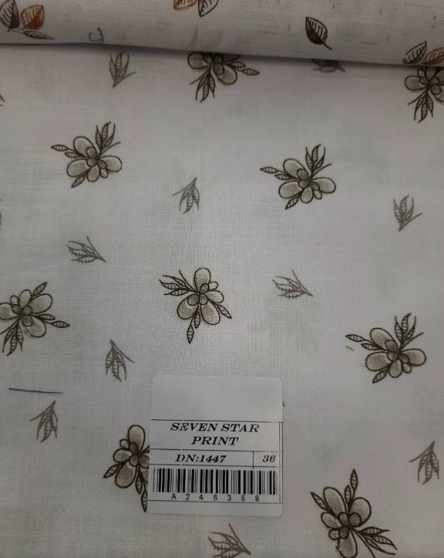 FB121- 100% Polyester, Plain Weave, Printed Fabric. Quality-  Seven Star Print